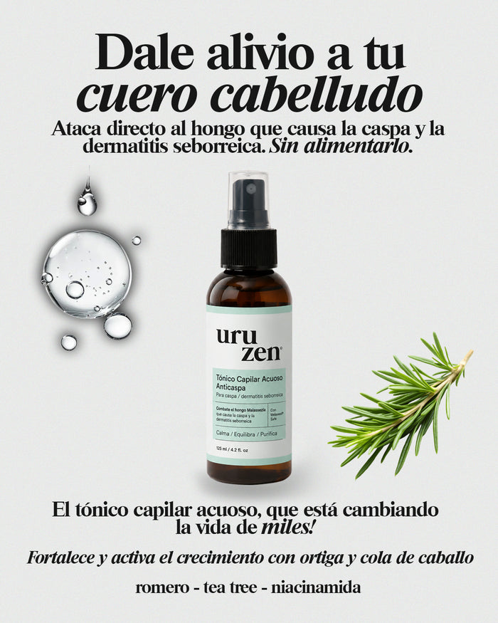 Tónico capilar contra la caspa y dermatitis seborreica